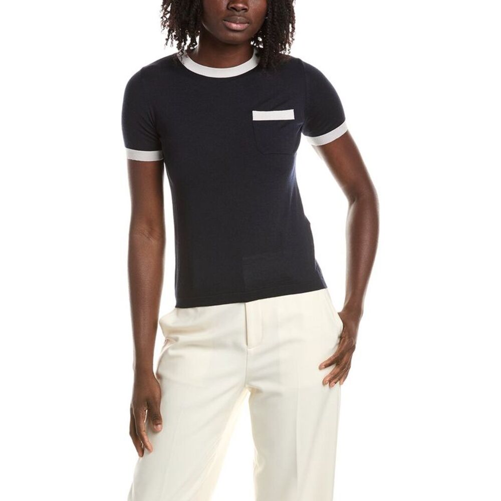 Max Mara Womens  Egidio Wool Sweater, Blue